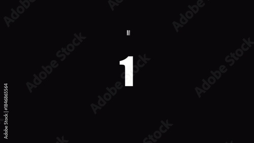 5 seconds countdown timer animation from 5 seconds to 0 seconds with alpha channel, five seconds countdown timer on a transparent background