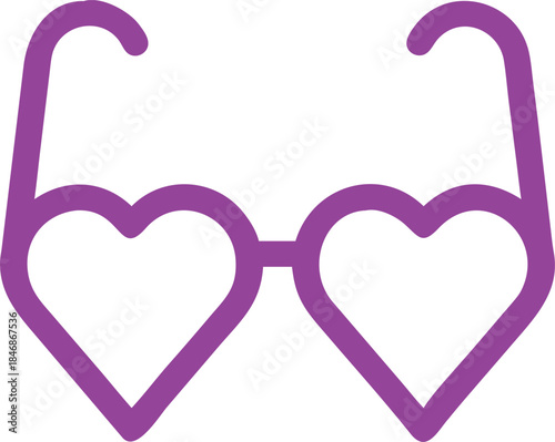  A pair of heart-shaped glasses