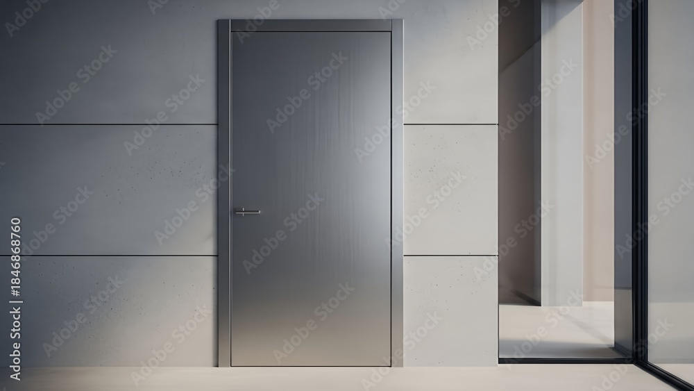 Fototapeta premium Minimal industrial door background