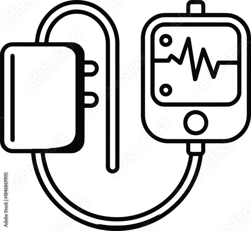 Blood Pressure Monitor Vector Illustration Design
