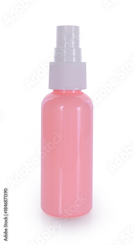 plastic spray bottle isolated on white background.