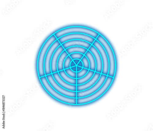 Radar Circle Grid PNG | Futuristic Target Scan Interface Design