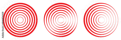 different blue concentric circles icon vector illustration isolated on transparent background. radar signal or vibration elements. sonar or sound wave ring collection. sound wave rings collections.