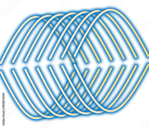 Abstract Repeating Loop Lines PNG | Optical Wave Pattern Design