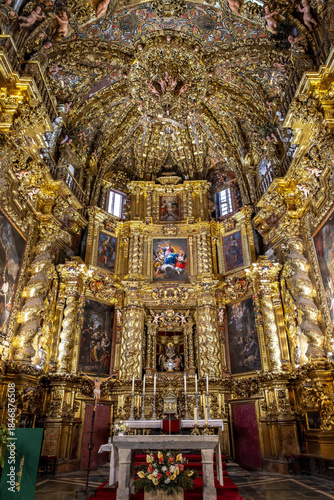 Vászonkép Santa Maria la Mayor’s basilica, Morella, Spain. Baroque chancel
