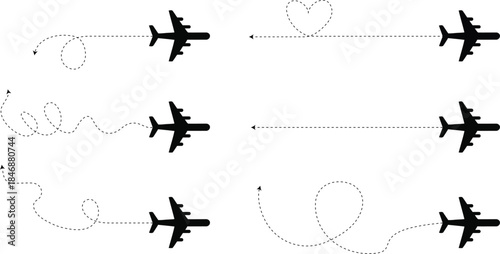 Aerial maneuvers of jet fighters Vector