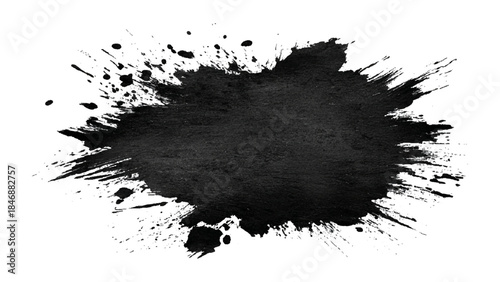Abstract grunge paint brushstroke texture. scratched dirty ink splatter stains black and white brush stroke artistic vector background design.