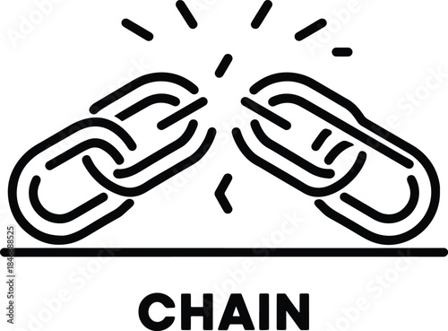 Broken Chain Link Symbol Of Freedom