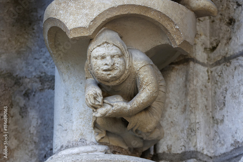 Notre Dame catholic cathedral, Chartres, France.North gate sculpture, 13th century