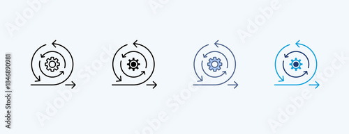 Iteration Multiple Icon Illustration Vector