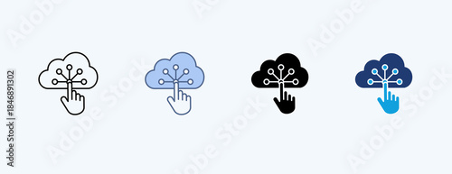Digitalization Multiple Icon Illustration Vector