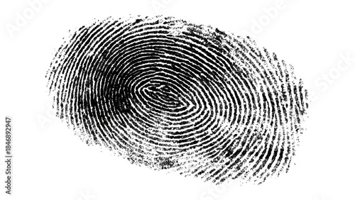 Black and white fingerprint silhouette texture. abstract grunge paint stain fingerprint symbol vector design.