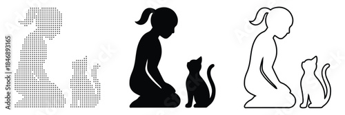 Gentle interaction between a child and a cat, symbolizing kindness and companionship.