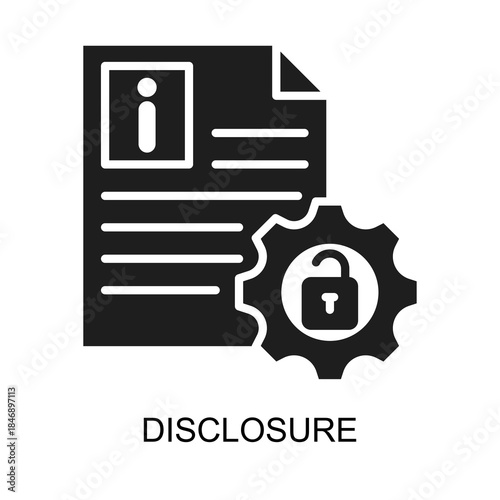Disclosure icon glyph vector illustration
