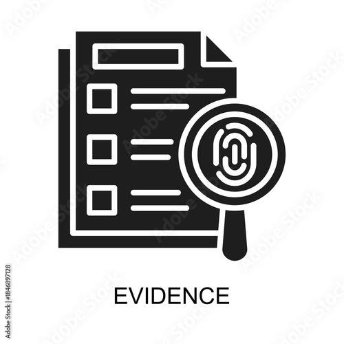 Evidence icon glyph vector illustration