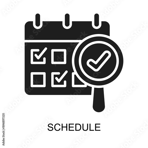 Schedule icon glyph vector illustration