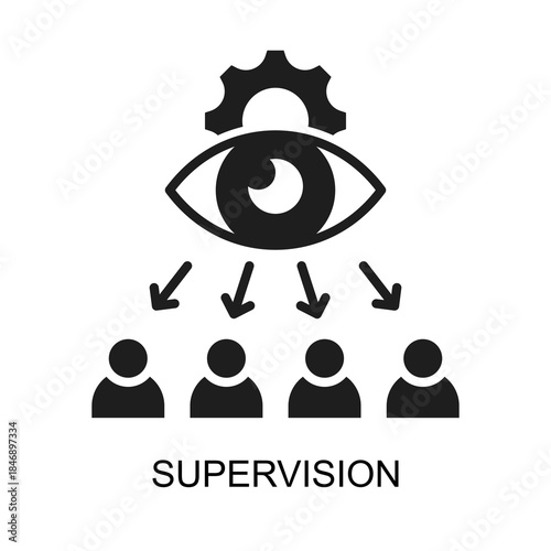 Supervision icon glyph vector illustration