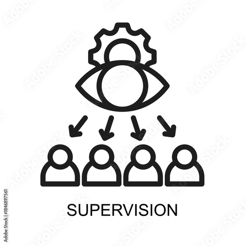 Supervision icon line vector illustration