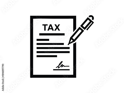Tax form with a pen representing financial documentation and compliance