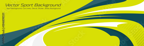  car livery design. sporty background design for vehicle vinyl wrap and car branding green color vector template EPS 10