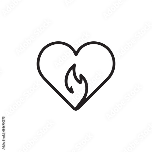 black Heart vector icon. heartbeat icon on isolated background. Symbol cardiogram heart logo in linear style. Vector illustration