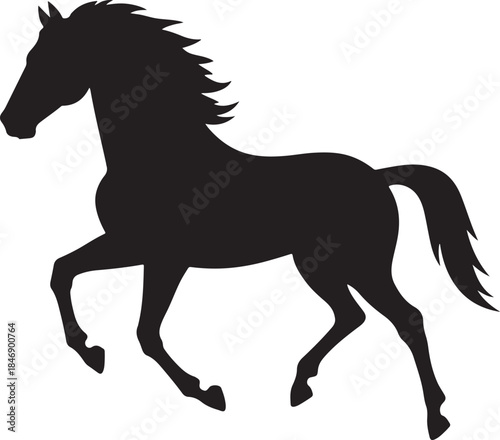silhouette of a horse ,horse silhouette vector ,horse, animal, silhouette, farm, illustration, running, stallion, horses, art, sport, tail, race, outline, equine, nature, vector, black, animals, mamma