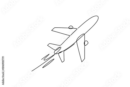 Airplane taking off illustration