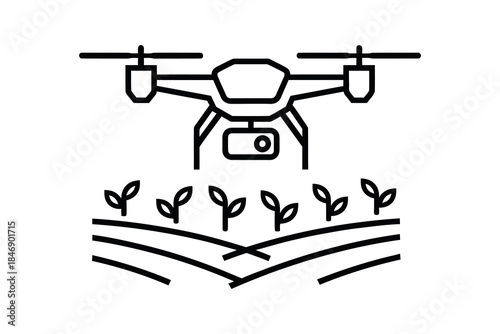 Agricultural Drone Monitoring Field Crops