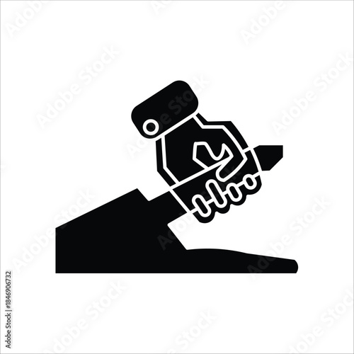 handbrake icons. simple solid vector illustration