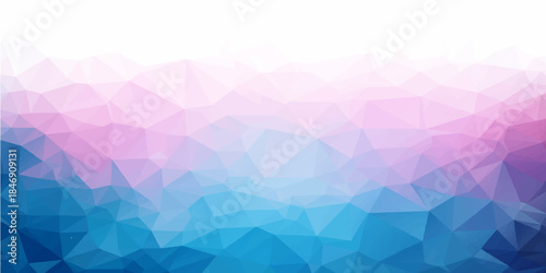 Abstract colorful geometric background featuring a mosaic pattern of blue triangle polygons and diamond shapes in a digital vector art style for a modern decorative wallpaper backdrop