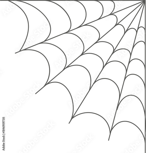Spider web graphic illustrating a corner design