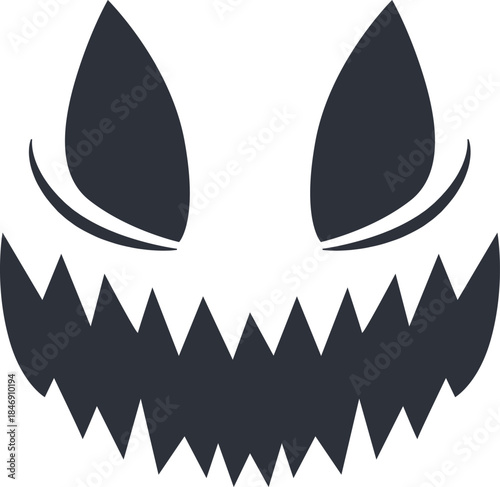 Scary monster face for Halloween celebration