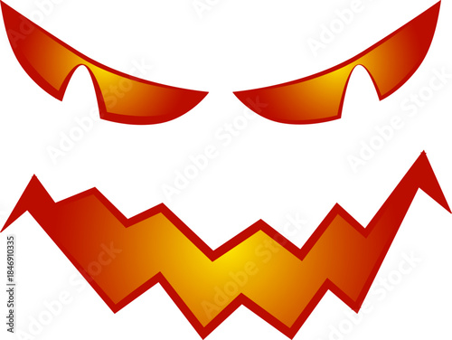 Angry jack o' lantern face for Halloween celebration