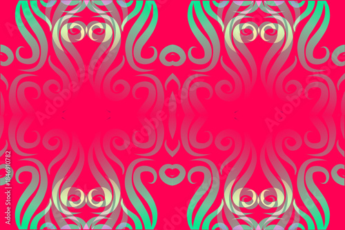 Luxurious batik flower line art pattern of indonesian culture traditional