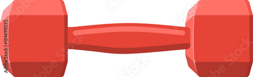 Red dumbbell representing fitness and workout training
