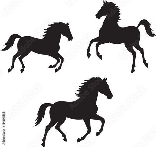 silhouette of a horse ,horse silhouette vector ,horse, animal, silhouette, farm, illustration, running, stallion, horses, art, sport, tail, race, outline, equine, nature, vector, black, animals, mamma