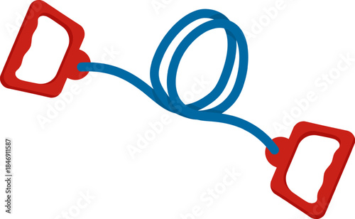 Resistance band with handles for fitness training exercise