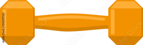 Orange dumbbell representing fitness and strength training workout