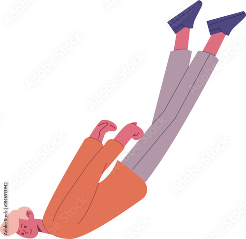 Person flying or floating on back in air