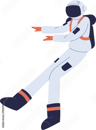 Astronaut floating in space exploring new frontiers