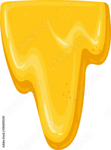 Golden yellow honey dripping sweet viscous liquid