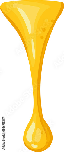 Falling honey drop vector illustration sticky syrup