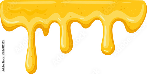 Golden honey dripping sweet liquid illustration design