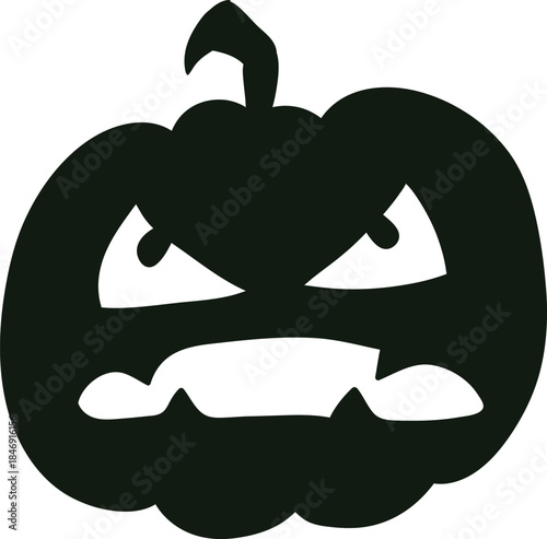Scary jack o lantern silhouette for Halloween holiday