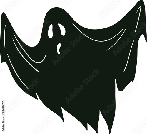 Ghost flying halloween costume bringing spooky fright
