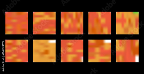 Abstract defocused background Set, A blurry image of a colorful object with a blurry background Set