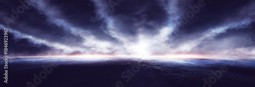 Fantasy cold landscape with...