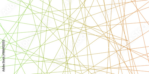 Abstract green lines with white background. Creative and geometric rectangle shape with white paper texture design.  Geometric lines pattern transparent background. Black and white abstract random.