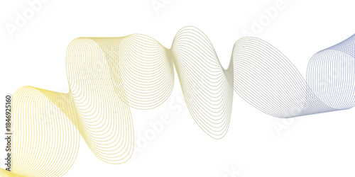 Abstract background with business and technology wave line. Thin line wavy abstract vector background. Curve wave seamless pattern. yellow wave swirl, frequency sound wave,curve lines with blend