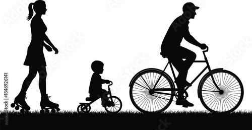 children on bicycle